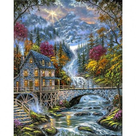 2019 Hot Sale Landscape Mountain Creek 5d Diy Diamond Painting Kits UK VM9470