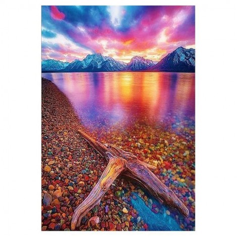 Popular Wall Decoration Colorful Mountain&Lake Diamond Painting Kits UK AF9545