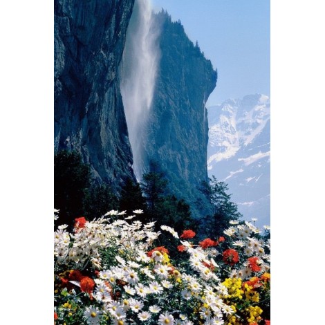 New Arrival Hot Sale Natural Mountain 5D Diy Diamond Cross Stitch Kits UK VM42101