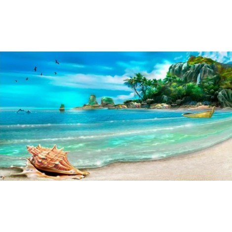 Cheap Dream Series 5d Diy Beach Summer  Diamond Painting Kits UK AF9016