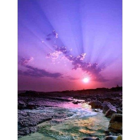 2019 Dream Beach Sunset 5d Diy Diamond Painting Kits UK VM9670