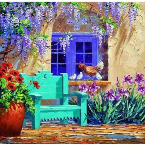 Oil Painting Style New Arrival Garden Door Diy 5d Diamond Painting Kits UK VM20101