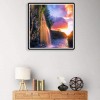 Spectacular Waterfall Sunset View Diamond Painting Kits UK Af9733