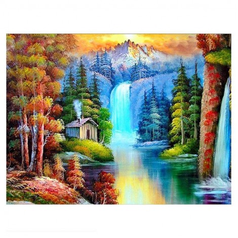 Hot Sale Fascinating Forest Waterfalls Diamond Painting Kits AF93934