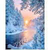 Dream Series Snow-covered Forest WIth Warm Sunshine Diamond Painting Kits UK Af9724