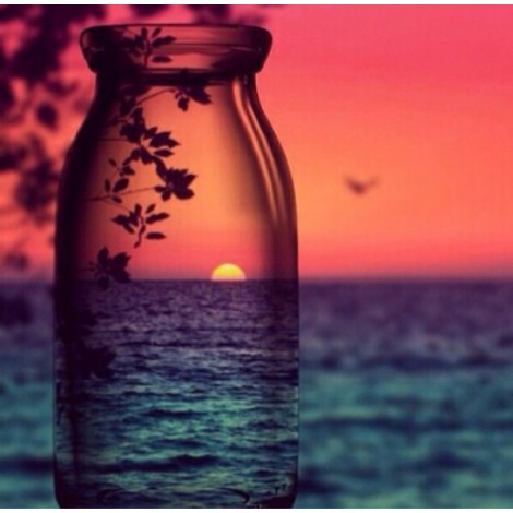 2019 Dream Glass And Sunset UK 5d Diamond Embroidery Wall Decor VICM1031