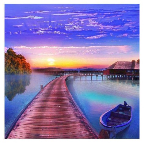 Blue Style Hot Sale Beautiful Sea Trestle Diamond Painting Kits UK Af9726