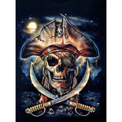 2019 Modern Art Pirate Skull 5d Diy Cross Stitch Diamond Painting Kits UK NA0906