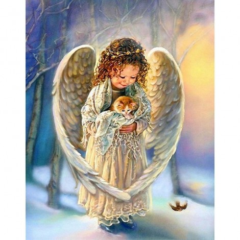 Diamond Painting Canvas Dream Angel Portrait 5d Diy Diamond Painting Kits UK VM9002