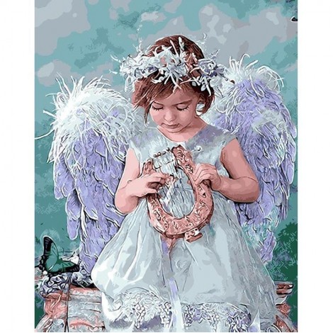 2019 Oil Painting Style Angel Pattern Diy 5d Full Drill Diamond Painting Kits UK QB6002