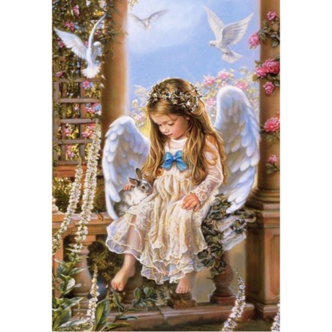 2019 Hot Sale Angel Wings Fairy Portrait 5d Diy Diamond Painting Kits UK VM9232