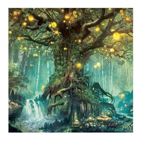Fantasy Dream Tree Fantasy Magic Forest 5d Diy Diamond Painting Kits UK VM8917