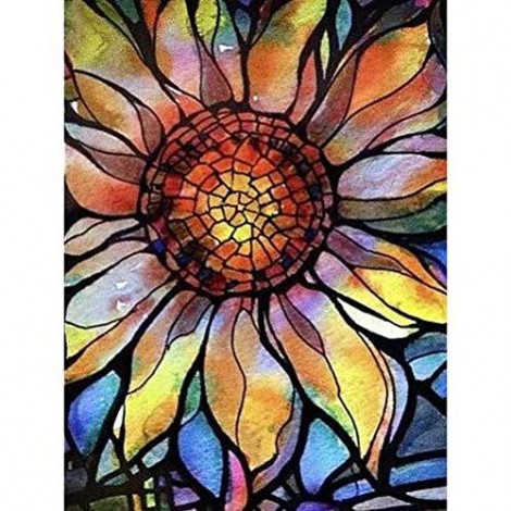 Modern Art Sunflower 5D Diy Cross Stitch Diamond Painting Kits UK NA0164