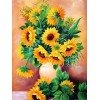 2019 Oil Painting Style Sunflowers 5d Diy Full Square Rhinestones Painting Kits UK VM90134