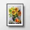 2019 Oil Painting Style Sunflowers 5d Diy Full Square Diamond Painting Kits UK VM91936