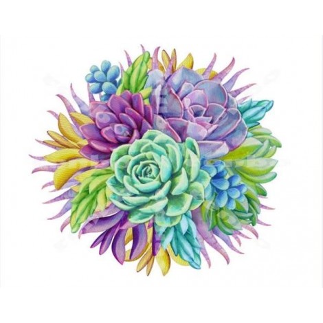 2019 Modern Art Plant Cactus 5D Diy Cross Stitch Diamond Painting Kits UK NA00386