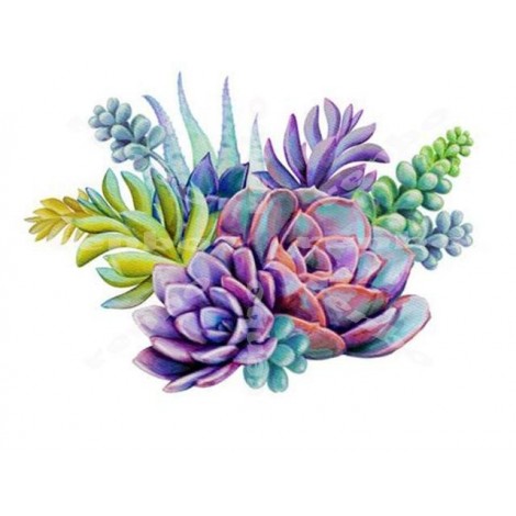 2019 Modern Art Plant Cactus 5D Diy Cross Stitch Diamond Painting Kits UK NA00385