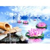 Oil Painting Style Lotus 5D Diy Embroidery Diamond Painting Kits UK NA0156