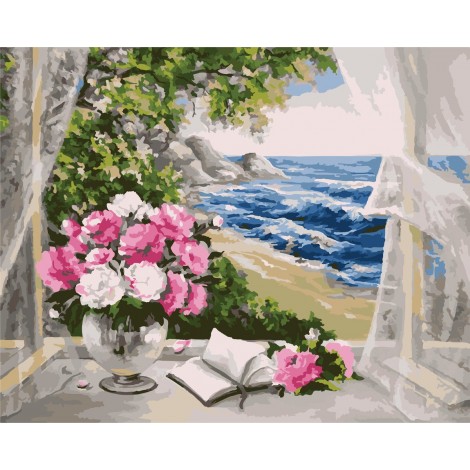 Cheap Oil Painting Style Summer Beautiful Flower 5d Diy Diamond Painting Kits UK VM9859