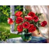 New Hot Sale Popular Red Flowers 5d Diy Diamond Art Kits UK VM3532