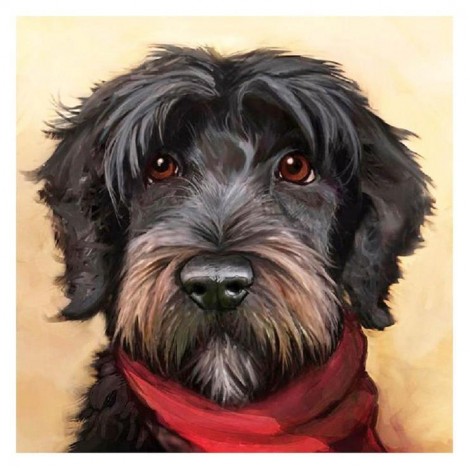 Cheap Oil Painting Style Pet Dog Diy 5d Full Diamond Painting Kits UK QB5492