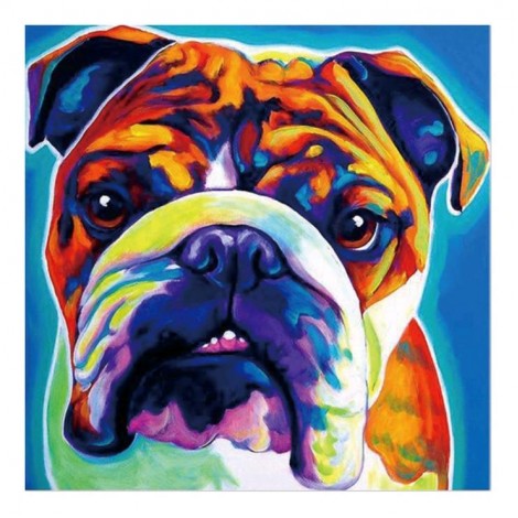 Watercolor Pet Dog Diy 5d Full Diamond Painting Kits UK QB5448