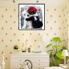 Black White Watercolor Pet Dog Diy 5d Full Diamond Painting Kits UK QB5459