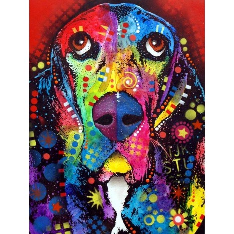 Special Colorful Dog Bedazzled 5d Diy Diamond Painting Kits UK VM9530