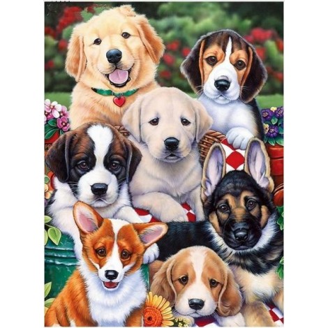 New Arrival Hot Sale Pet Cute Dog Pattern 5d Diy Diamond Painting Kits UK VM9605