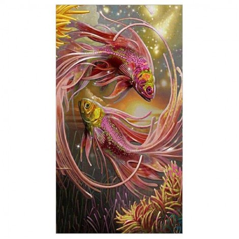 Hot Sale Special Mosaic Cross Stitch Fish Diy 5d Diamond Painting Kits UK QB5127