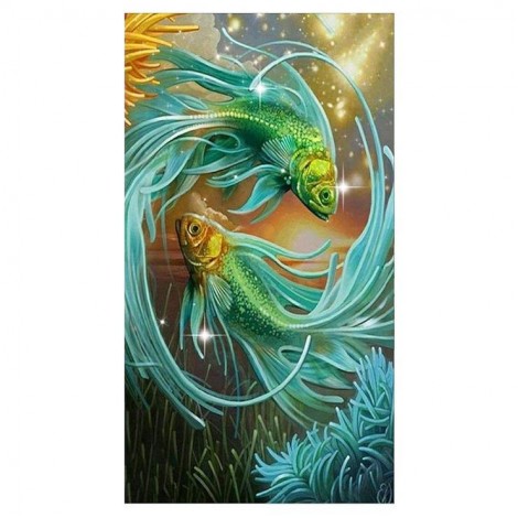 Hot Sale Special Mosaic Cross Stitch Fish Diy 5d Diamond Painting Kits UK QB5128