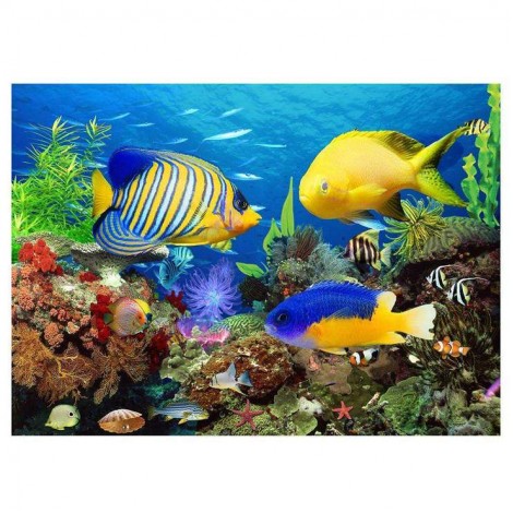 2021 Cross Stitch Fish Picture Diy 5d Diamond Painting Kits UK QB5111