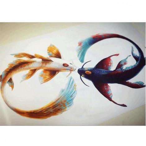 2019 Modern Art Mosaic Cross Stitch Fish Diy 5d Diamond Painting Kits UK QB5113