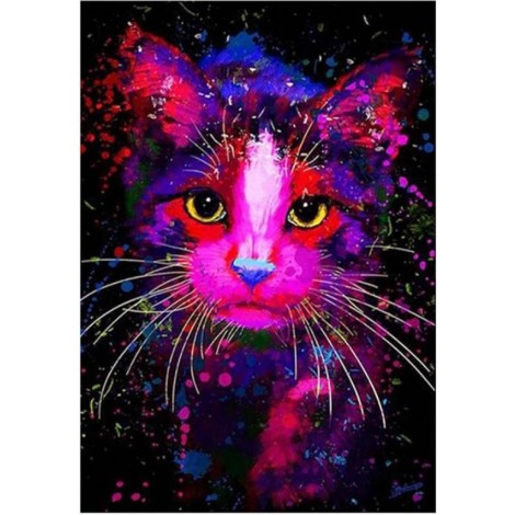 Bedazzled Special Cat 5d Diy Cross Stitch Diamond Painting Kits UK QB7014