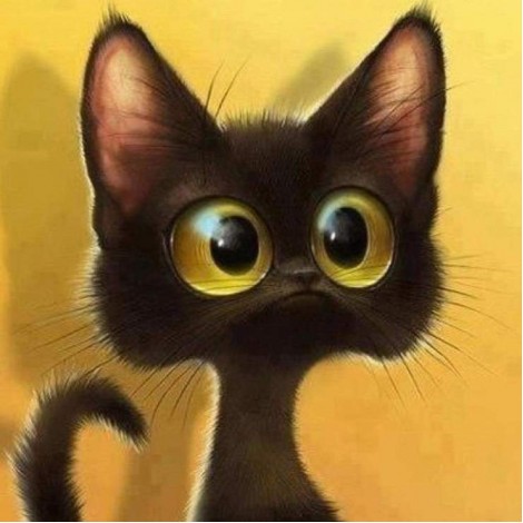 2019 Special Funny Big Eyes Cat Cross Stitch Diamond Painting Kits UK VM0038