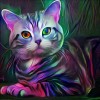 2019 Special Wall Decor Colorful Cat 5d Diy Diamond Painting Kits UK VM20490