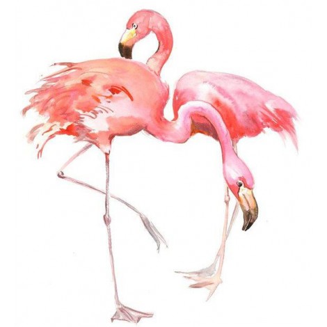 Watercolor Full Drill Flamingos 5D Diy Diamond Painting Kits UK NA0228