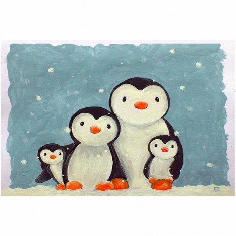 Cartoon Full Drill Penguin 5d Diy Cross Stitch Diamond Painting Kits UK NA0426