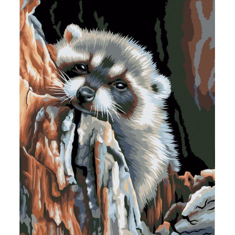 Full Square Drill Raccoon 5d Diy Cross Stitch Diamond Painting Kits UK NA00388