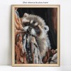 Full Square Drill Raccoon 5d Diy Cross Stitch Diamond Painting Kits UK NA00388