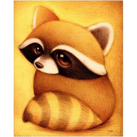 Cartoon Raccoon 5D DIY Embroidery Cross Stitch Diamond Painting Kits UK NA0800