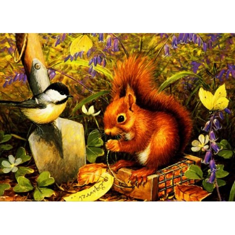 Hot Sale Full Square Drill Squirrel 5d Diy Embroidery Diamond Painting Kits UK NA0454