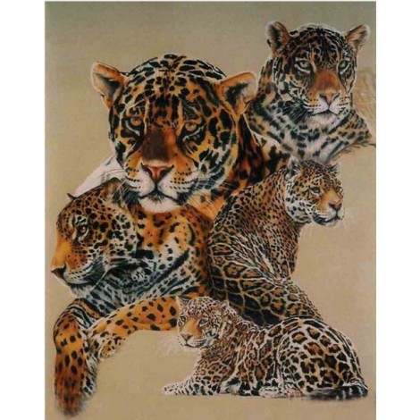 2019 New Animal Leopard Picture Wall Decor 5d Diy Diamond Painting Kits UK VM9521
