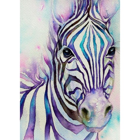 Watercolor Full Square Drill Zebra 5D Diy Diamond Painting Kits UK NA0375
