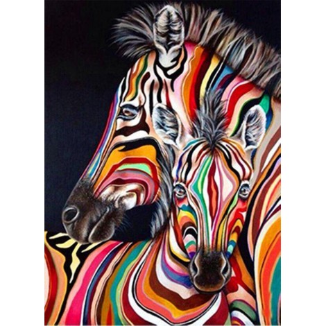 Modern Art Full Square Drill Zebra 5D Diy Cross Stitch Diamond Painting Kits UK NA0372