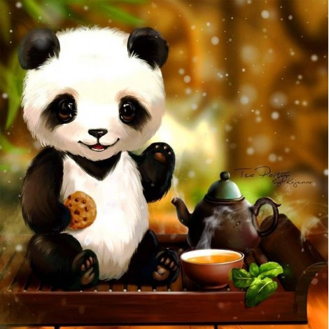 2019 Oil Painting Style Panda 5d Diy Diamond Painting Panda Kits UK VM03011