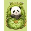2019 New Hot Sale Cartoon Cute Panda In Bag 5d Diy Diamond Painting Kits UK VM9010
