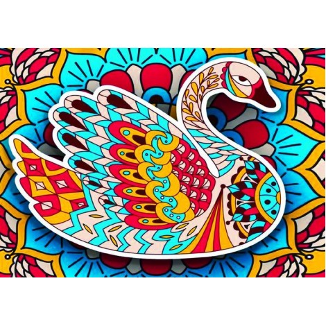 Cartoon Bedazzled Swan Diy 5d Full Diamond Painting Kits UK QB5838