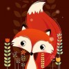 Cartoon Full Drill Fox 5d Diy Cross Stitch Diamond Painting Kits UK NA0460
