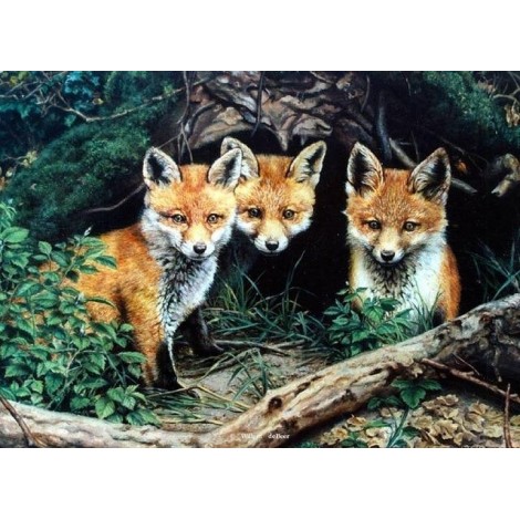2019 New Hot Sale Mosaic Decor Animal Fox 5d DIY Diamond Painting Kits UK VM8293